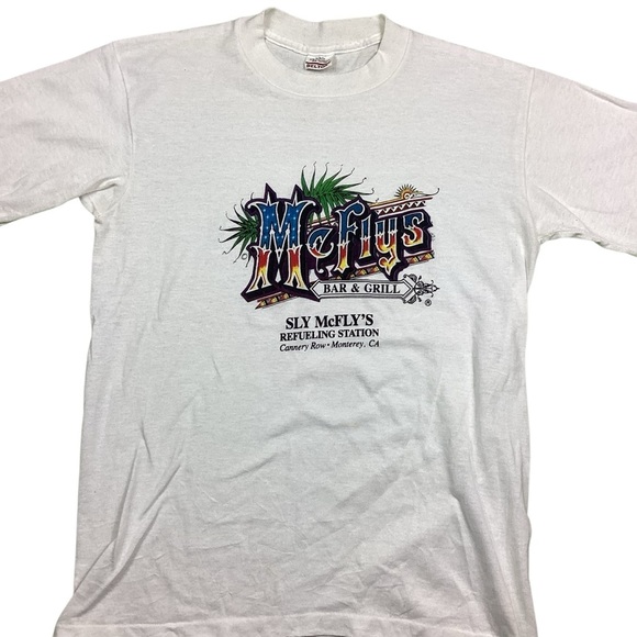 Vintage 80s Sly McFly’s refueling station Monterey Ca. single stitch T - Picture 1 of 5